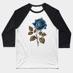 Blue Rose Drawing, Flower Drawing, Gift For Her Baseball T-Shirt